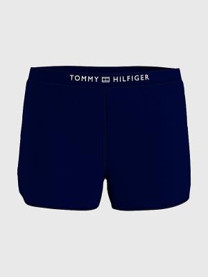Bañadores Tommy Hilfiger Logo Waistband Terry Shorts Mujer Azules | TH089BZV