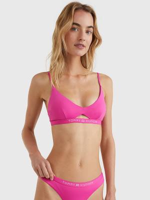Bañadores Tommy Hilfiger Logo Waistband Bikini Bralette Mujer Rosas | TH216MFE