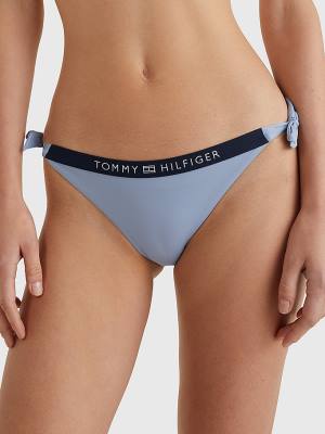 Bañadores Tommy Hilfiger Logo Waistband Cheeky Fit Bikini Bottoms Mujer Azules | TH325BAO