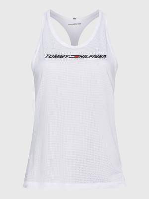 Camiseta Tommy Hilfiger Deporte Mesh Tank Top Mujer Blancas | TH652OSC