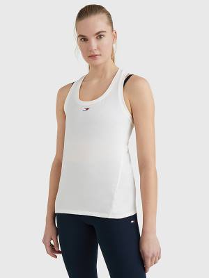 Camiseta Tommy Hilfiger Deporte Organic Algodon Tank Top Mujer Blancas | TH397EGD
