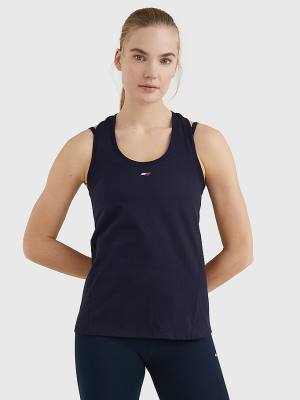 Camiseta Tommy Hilfiger Deporte Organic Algodon Tank Top Mujer Azules | TH703UGH