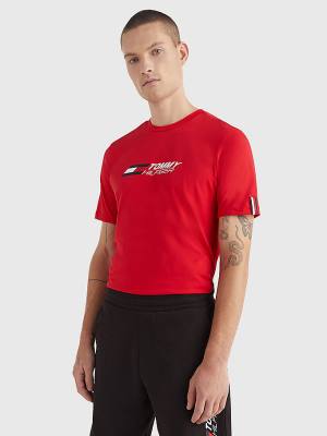 Camiseta Tommy Hilfiger Deporte TH Cool Essential Hombre Rojas | TH239NXQ