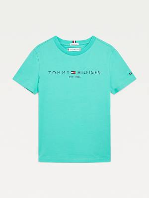 Camiseta Tommy Hilfiger Essential Organic Algodon Niña Verde | TH576SHJ
