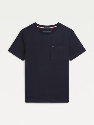 Camiseta Tommy Hilfiger Essential Pocket Niño Azules | TH193NGT