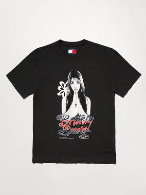 Camiseta Tommy Hilfiger Tommy Revisited Britney Hombre Negras | TH104ITZ