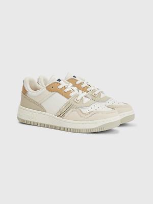 Zapatillas Tommy Hilfiger Elevated Basket Cupsole Mujer Beige | TH485QME