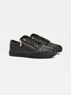 Zapatillas Tommy Hilfiger Warm Forro Low-Top Vulcanised Mujer Negras | TH258BCG